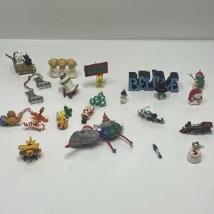 lot‎ of 21 Hallmark miniature Christmas/holiday ornaments - Vintage